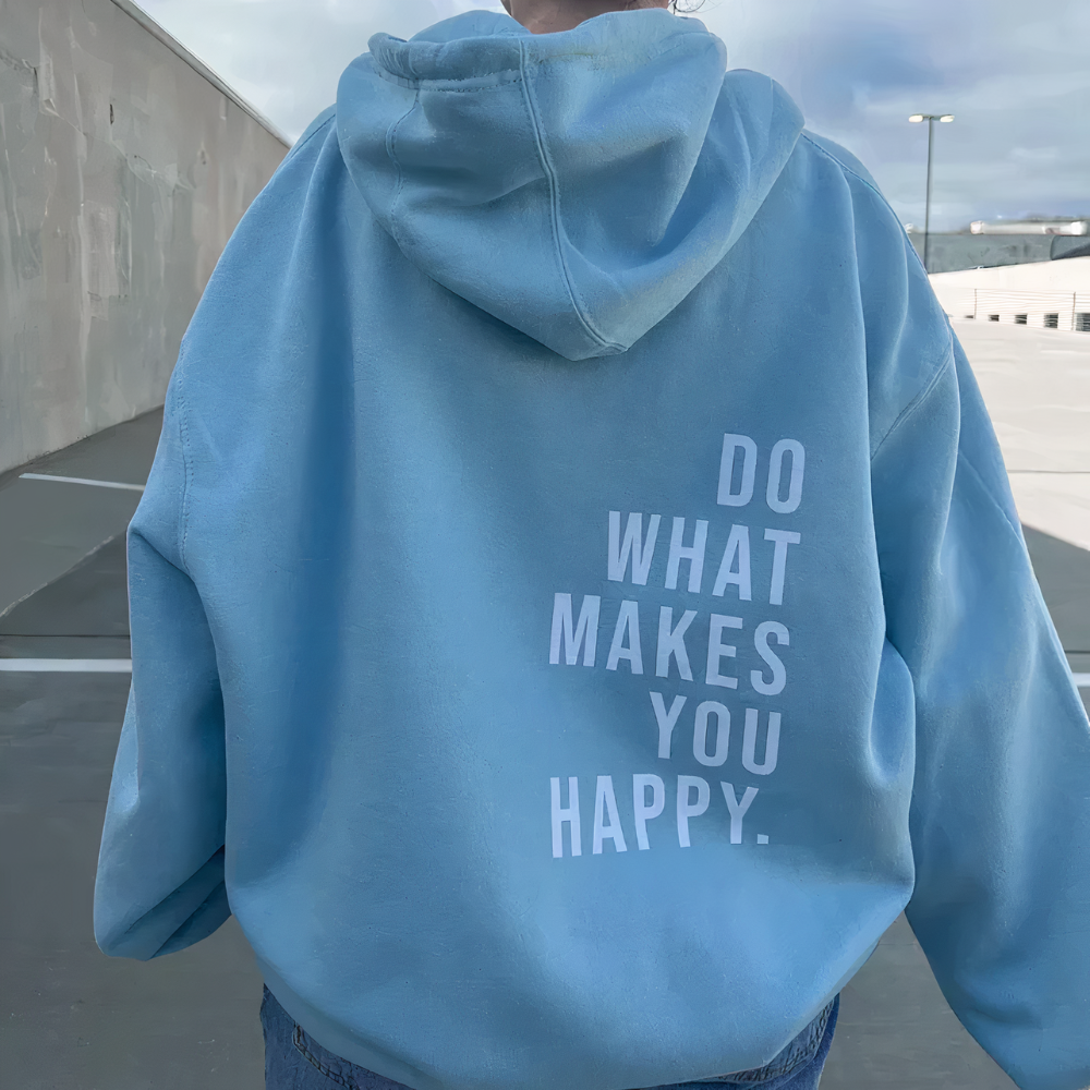Oversize Damen Hoodie Mit Print | Warm