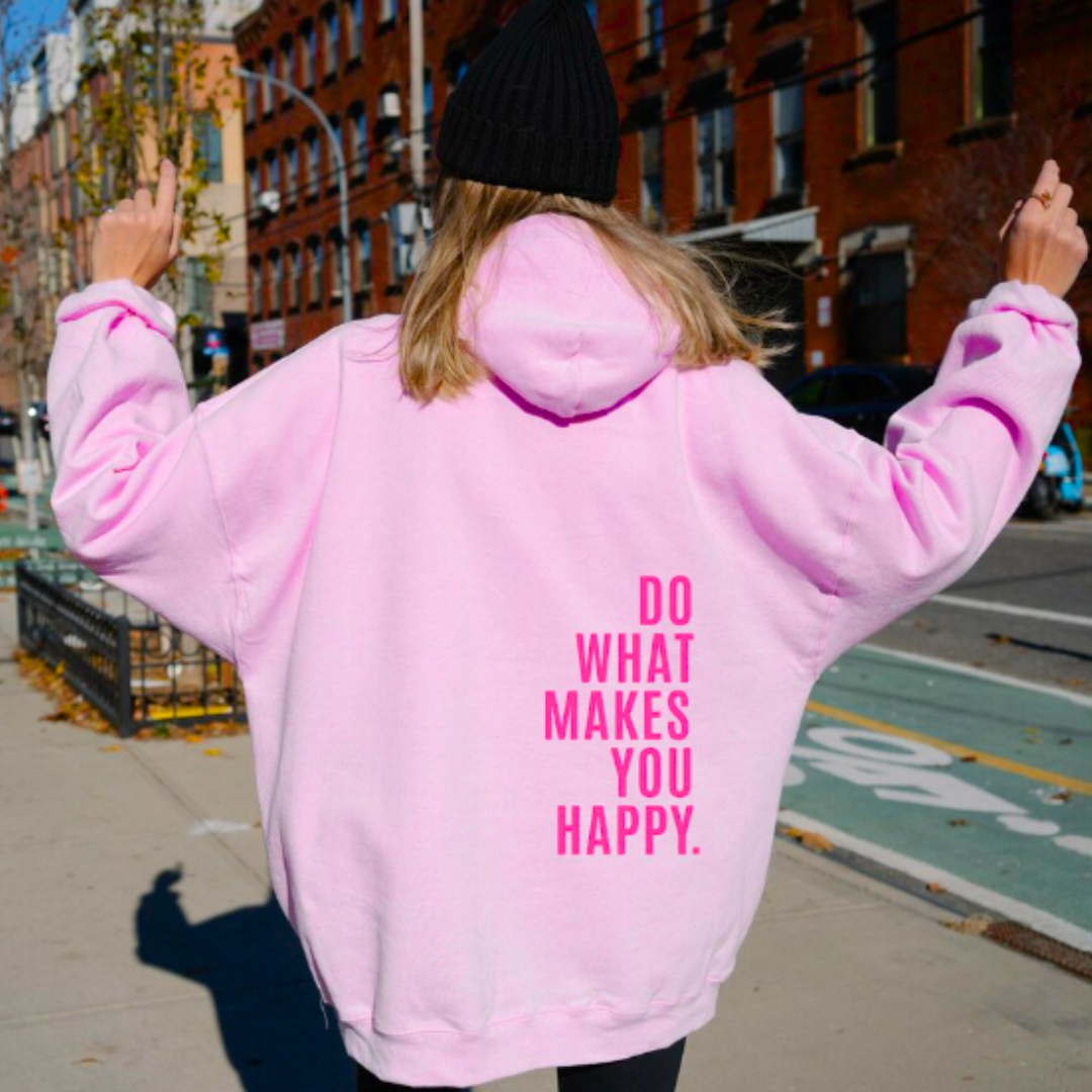 Oversize Damen Hoodie Mit Print | Warm
