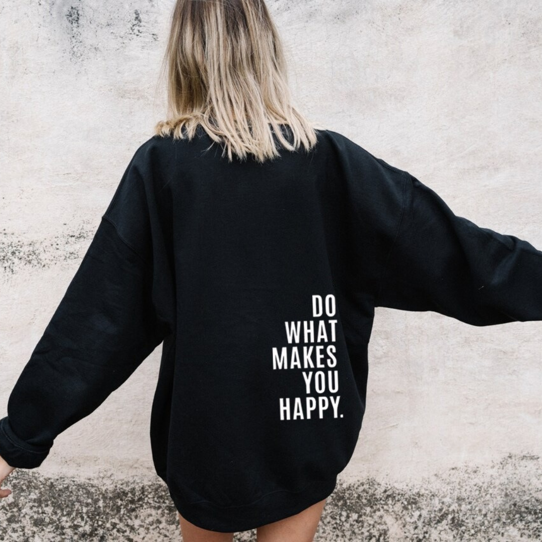Oversize Damen Hoodie Mit Print | Warm