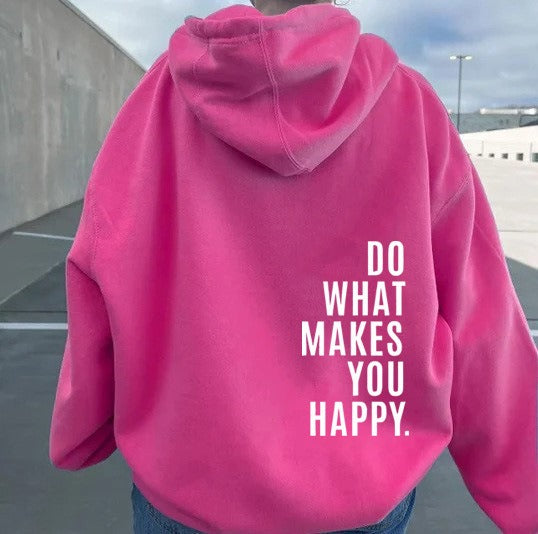 Oversize Damen Hoodie Mit Print | Warm