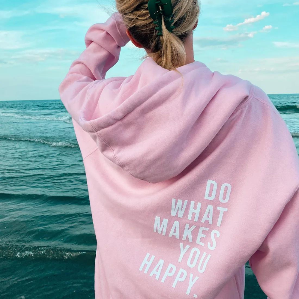 Oversize Damen Hoodie Mit Print | Warm