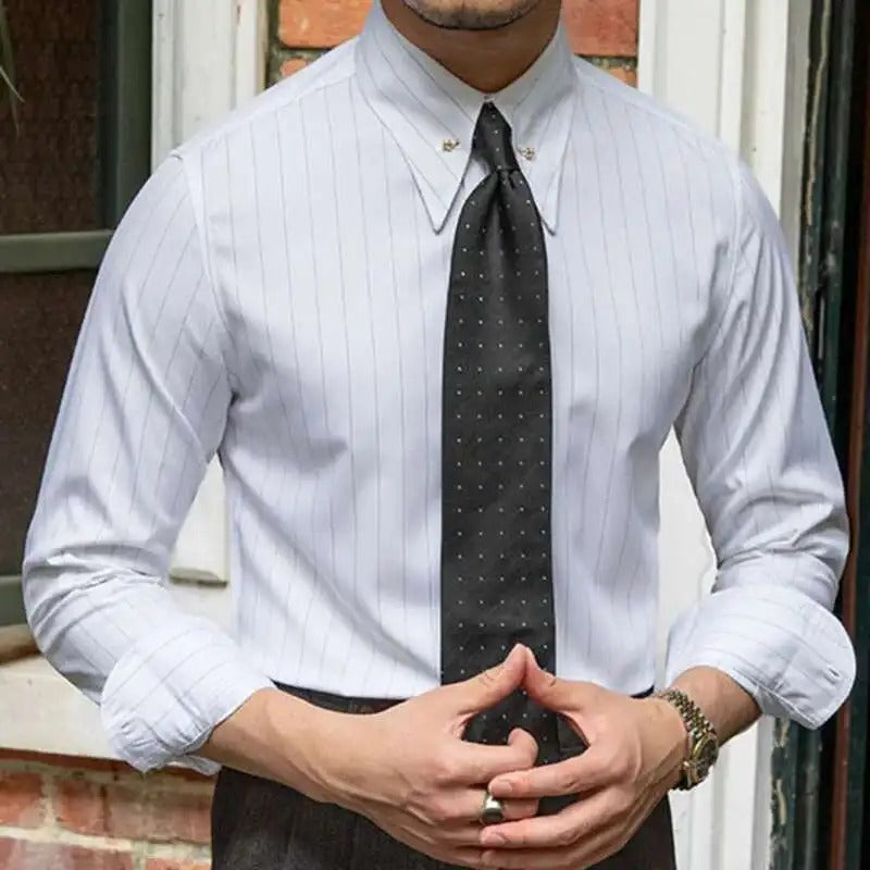 Philipp - Streifenhemd mit Pin-Collar und Knopfleiste