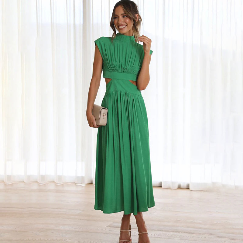 Rosalind | Damen Elegantes Fließendes Midi-Kleid | Schmeicheln