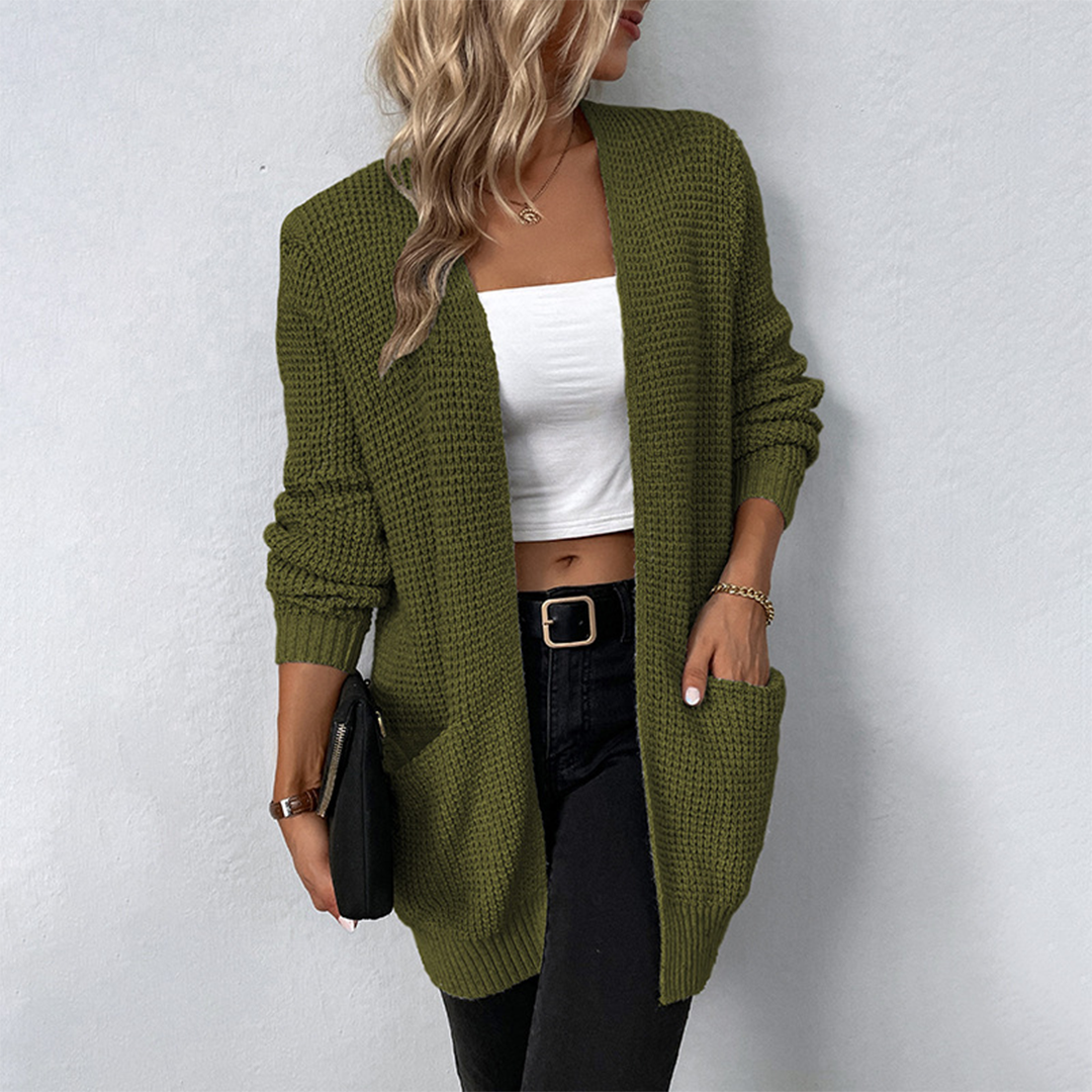 Strickjacke Damen Mit Taschen | Lang
