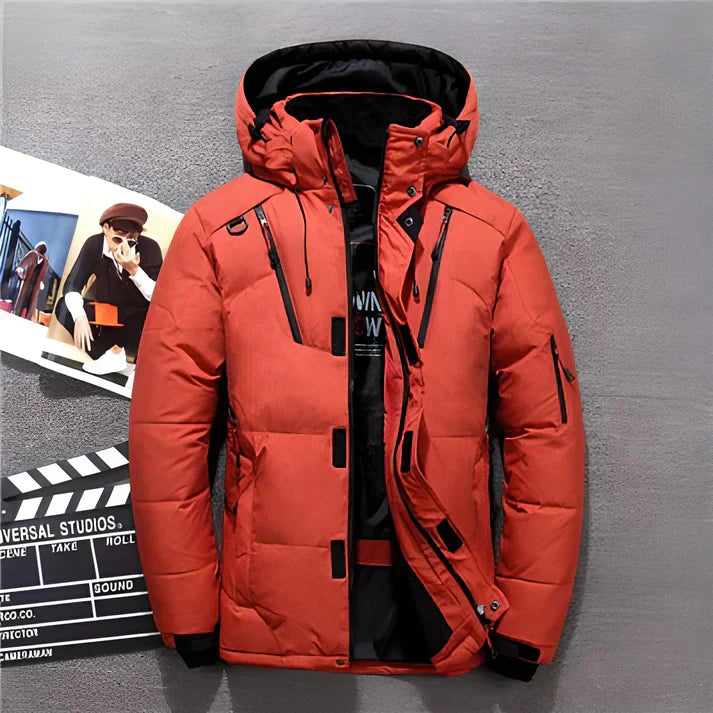 Warme Steppjacke Herren Mit Kapuze Und Taschen | Stepp