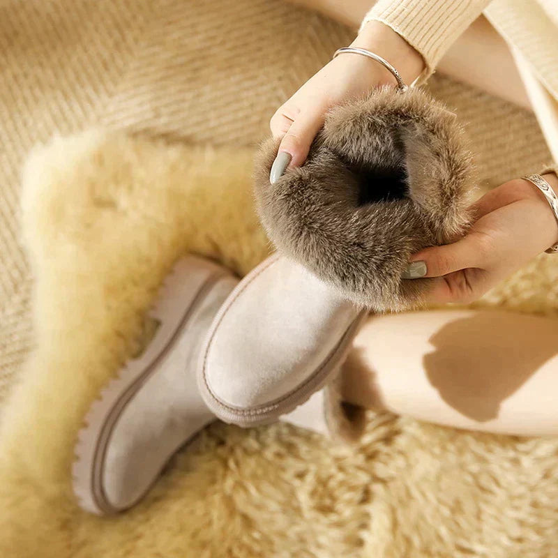 Winter Damen Schneestiefel Plateau | Fleece-Gefütterte