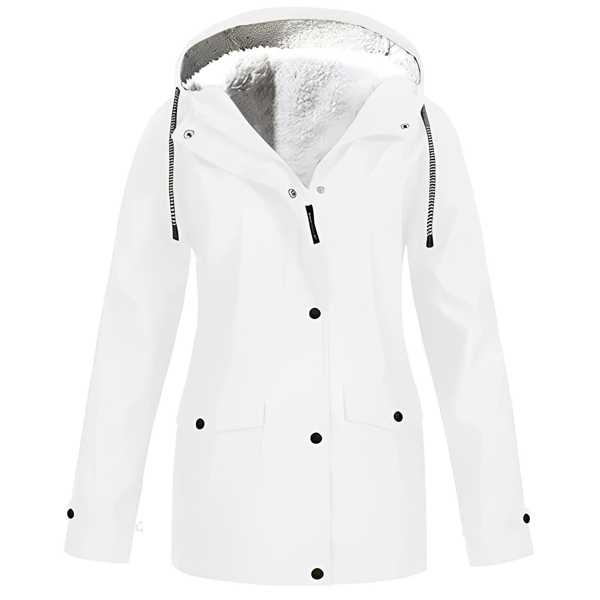 Winter Regenjacke Damen Mit Fleecefutter Und Kapuze | Warme