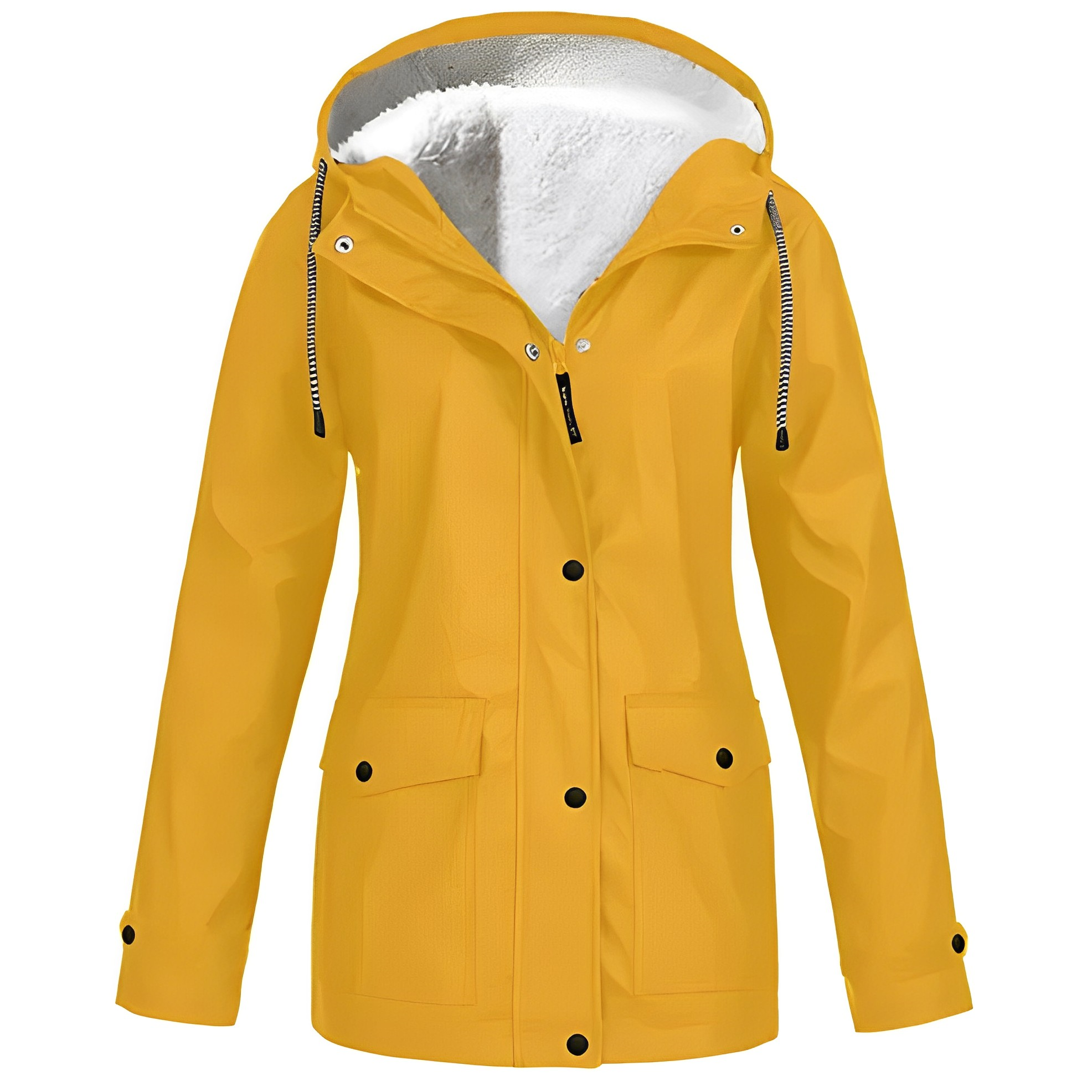 Winter Regenjacke Damen Mit Fleecefutter Und Kapuze | Warme