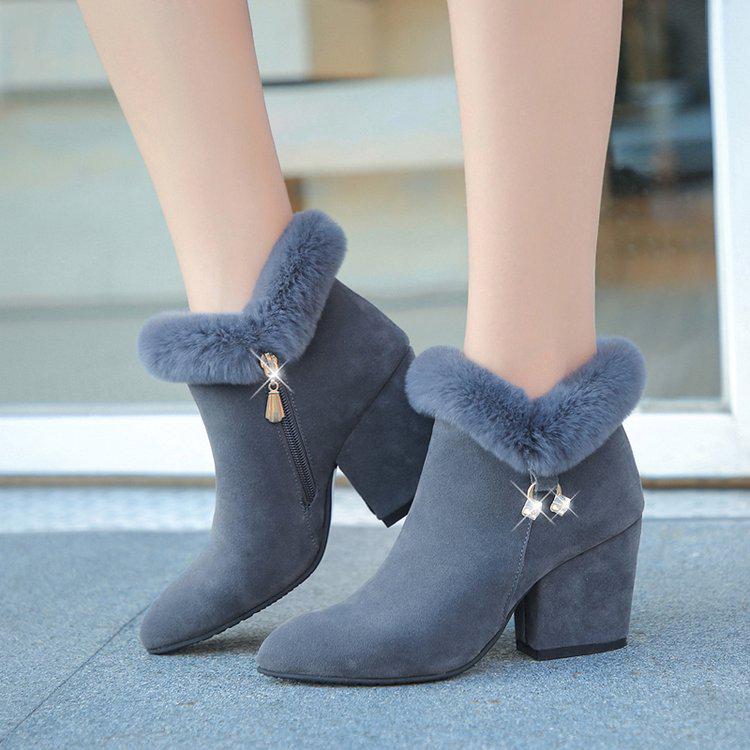 Winterstiefel Damen Mit Absatz Und Reißverschluss | Winter